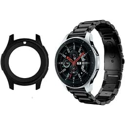 Комплект Watchbands: металлический ремешок Premium черный + чехол черный для Samsung Gear S3 Frontier Samsung Galaxy 46mm (WBKW-46-2-1)