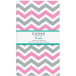 Набір простирадл на резинці Cosas Pink Zigzag & Dots 60х120х12 см (SetSheet_ZigPinkGrey_DropWGrey_120x60) - мініатюра 2