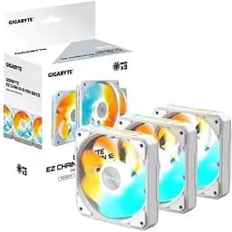 Вентилятор Gigabyte EZ Chain RVS Fan 120 Ice 3-Pack White (GP-GBT EZRVSFAN1203 ICE)