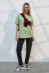 Джинси для вагітних Mom Fit для майбутніх мам з регульованим поясом 2XL (52) Leyton Юла Мама сіро-чорний - мініатюра 4