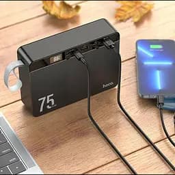 Зовнішній акумулятор Power bank HOCO J94 Overlord 22.5 W 75000 mAh PD22,5W+QC3.0 батарея швидке заряджання Чорний - мініатюра 4