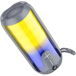 Портативна bluetooth колонка Borofone BR33 TWS з LED підсвічуванням grey