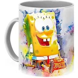Кухоль GeekLand SpongeBob SquarePants  акварель SB 02.16 330 мл білий - мініатюра 3
