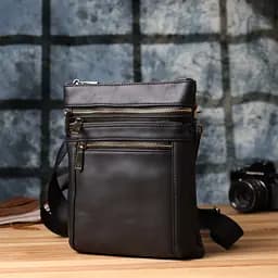 Повсякденна чоловіча сумка з натуральної шкіри Vintage 24х20х3 см sum0027512 - мініатюра 19