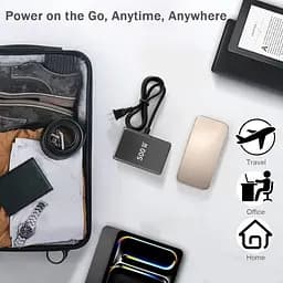 Мережева зарядна станція ILEPO 500W на 2 USB+6 Type-C мультизарядний пристрій потужний блок живлення Black (19339) - мініатюра 6