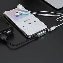 Перехідник Hoco LS28 3 in 1 Apple to Lightning аудіокабель - мініатюра 3