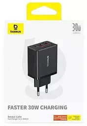 Мережевий зарядний пристрій Baseus Cube Fast Charger 2 USB+Type-C 30 W P10111402113-00 Black - мініатюра 3