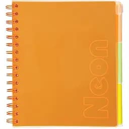 Зошит на пружині Buromax Neon В5 (170x205) 120 аркушів 3 PVC розділювачі помаранчевий (BM.24359911-11)