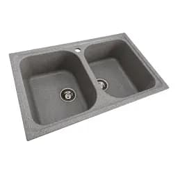 Кухонна мийка Platinum 7950 Equatoria гранітна глянцева з кріпленням 79x50 см сіра (000035795) - мініатюра 2