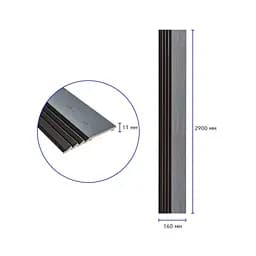 Рейка декоративна Wall Sticker PS 2900х160х11 мм Сіре дерево з чорним SW-00002149- - мініатюра 3