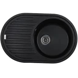 Кухонна мийка Zerix ZS-7750R-03 black ZX4556, Чорний матовий