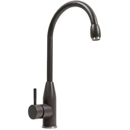 Смеситель кухонный Platinum 26 FHP (7456) поворотный однорычажный из нержавеющей стали темная скала