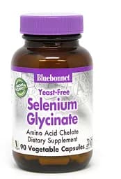 Вітаміни та мінерали Bluebonnet Nutrition Selenium Glycinate Yeast-Free, 90 вегакапсул