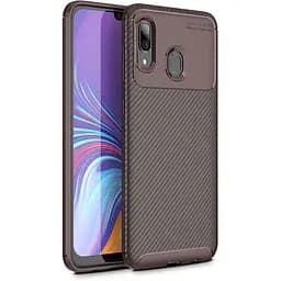 Чохол-накладка Toto TPU Carbon Fiber 1.5 mm Case Samsung Galaxy A20/A30 Coffee
