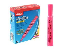 Набор текст-маркеров Beifa, 106605-PIN, скошенный наконечник, розовый, 12 шт. в упаковке