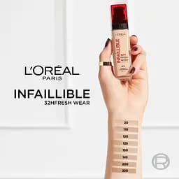 Тональний крем для обличчя L'Oreal Paris Infaillible 32H Fresh Wear Foundation SPF 25 відтінок 220 (Sand) 30 мл - мініатюра 3