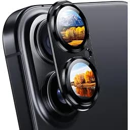 Защитное стекло DK для Apple iPhone 16 на камеру CD Metal Armor 021404 black