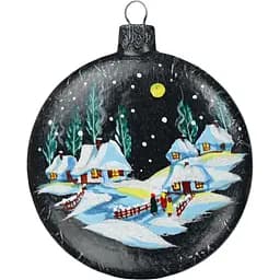 Ялинкова прикраса Санта Шоп Різдвяне село скло (4820001060904)