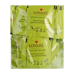 Бленд чаю трав'яного та зеленого Lovare Citrus Melissa 75 г (50 шт. х 1.5 г) - мініатюра 2