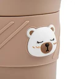 Термос Elisey "Cute bear" дитячий 420 мл з трубочкою кавовий (9185-007) - мініатюра 6