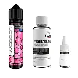 Набір компонентів для самозамісу органічної заправки WEBBER Mint Bubble Gum 60 мл 0-3 мг М'ята та солодка жуйка