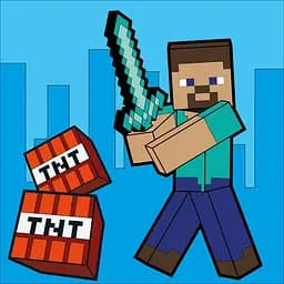 Картина по номерам Santi Майнкрафт Стив и алмазный меч 25x25 см LED подсветка (954927)