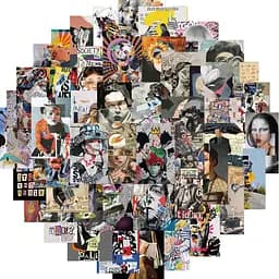 Стікерпак Сучасне Мистецтво Набір наклейок GeekLand Modern Art 50 штук