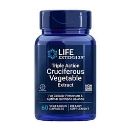 Комплекс екстрактів Life Extension Triple Action Cruciferous Vegetable Extract, 60 вегакапсул для підтримки рівня гормонів