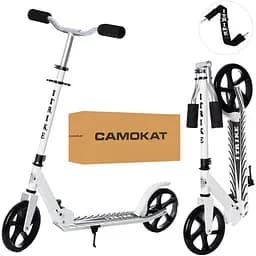 Самокат детский iTrike складной 30х11х87-96 см Белый 000222973