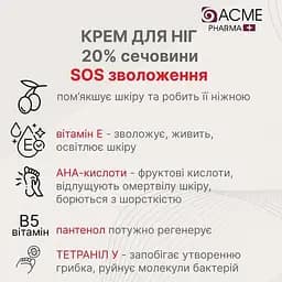 Крем для ніг Acme Pharma SOS 4 в 1, із вмістом сечовини 20 %, 90 мл - мініатюра 6