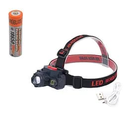 Комплект налобний ліхтар КХ-1805 і акумулятор GreeLite Li-ion 18650 3.7 V (5800 mAh), акумуляторний ліхтар - мініатюра 2
