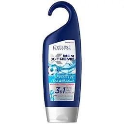 Гель для душу антибактеріальний 3 в 1 Eveline Men X-Treme Sensitive, 250 мл
