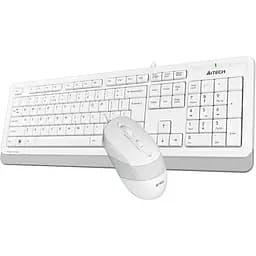 Комплект (клавіатура + миша) A4Tech F1010 USB White (F1010 (White)) - мініатюра 3