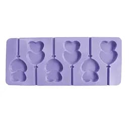 Силиконовая форма для леденцов и конфет на палочке "Сердечки", Kitchen Master Сиреневый 87407