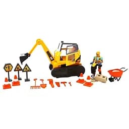 Ігровий міні-набір Funrise  Будівельний майданчик Екскаватор з фігуркою та аксесуарами (83456)