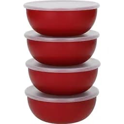 Набір мисок-приправниць з кришками KitchenAid Universal червоний 4 шт. (KQG177BXERE)