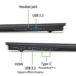 Ноутбук ACER Swift 16 AI OLED SF16-51-73RN, Intel Core Ultra 7 256V до 4.8GHz, 16" WQXGA+, 16GB, SSD 1TB, Intel Arc Graphics, Windows 11 Home - мініатюра 12