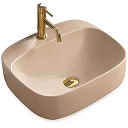 Умивальник Rea Luiza 50 beige mat накладний REA-U9609