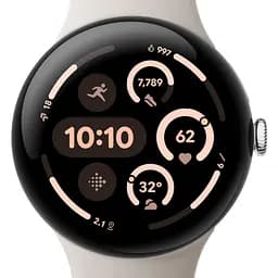 Розумний годинник Google Pixel Watch 3 45 mm Polished Silver / Porcelain Band - мініатюра 2
