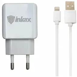 Сетевое зарядное устройство INKAX CD-08 + зable Lightning 1-Port USB 1 A White