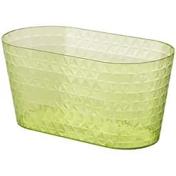 Кашпо для орхідей Form-Plastic Diamant Mini овал-23 2 л прозоро-салатовий (3796-T09)