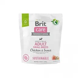 Сухий корм Brit Care Dog Sustainable Adult Small Breed для собак малих порід, з куркою та комахами, 1 кг - мініатюра 8