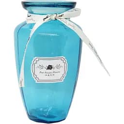 Ваза для цветов Crystal Jane стеклянная синяя 20 см (YBCG-210414-29)