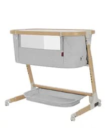 Дитяче ліжечко Carrello Prima CRL16503 Cloud Grey електронне укачування 6 рівнів висоти матрац Bluetooth