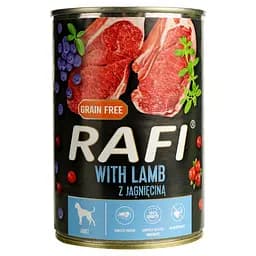 Влажный корм для собак Dolina Noteci Rafi паштет из ягнятины с голубикой и клюквой 400 г (DN251-304920)