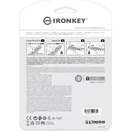 USB флеш накопичувач Kingston 32GB IronKey Keypad 200 AES-256 Encrypted Blue USB 3.2 (IKKP200/32GB) - мініатюра 7