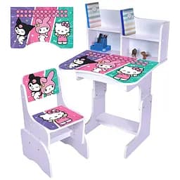 Дитяча парта Bambi N 2071-19A-6 Hello Kitty з англ. абеткою та стільчиком лаванда