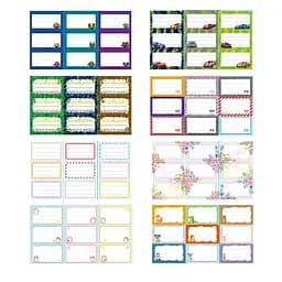 Набор стикеров для тетрадей и книг, 9 стик., цена за 4 шт.