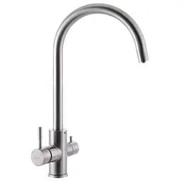 Смеситель для кухни на две воды Zerix SUS-021 ZX3169 Нержавеющая сталь