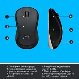 Комплект (Клавіатура та Миша) Logitech MK540 Advanced Combo (920-008685) Wireless Black - мініатюра 8